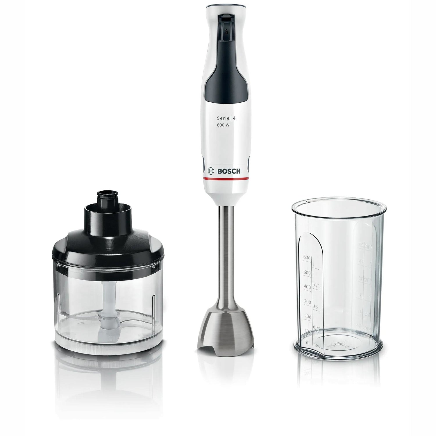 Bosch Stavmixer paket MSM4W220 inkl bunke & mini hack 800Watt-Scandikitchen